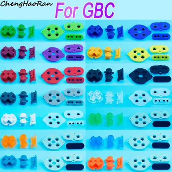 1 комплект для замены кнопок клавиатуры GBC, силиконовых токопроводящих кнопок и цветных пластиковых деталей D Pad A B для кнопок включения питания