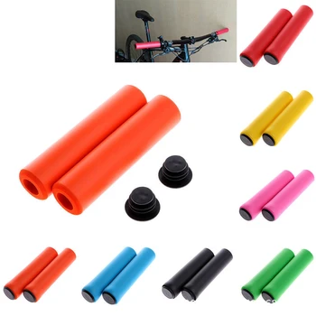 1 Пара Рулей для велосипеда, ручка для горного велосипеда, Противоскользящая накладка для многоразовой езды на велосипеде, Спортивная рукоятка Розового цвета