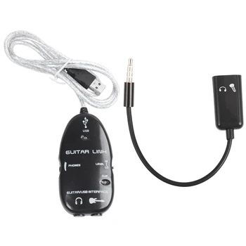 1 Шт. Адаптер кабеля для подключения гитары к интерфейсу USB и 1 шт. 3,5-мм аудиоразветвитель для наушников + адаптер микрофона