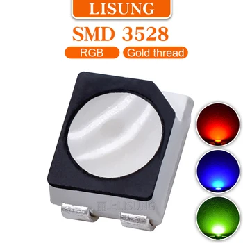2000 шт./пакет SMD 3528 RGB Led Chip 1210 Smt Молочно-Рассеянный Красный Синий Зеленый Полноцветный Светодиодный Излучающий Диодный Чип Лампы Light Beads
