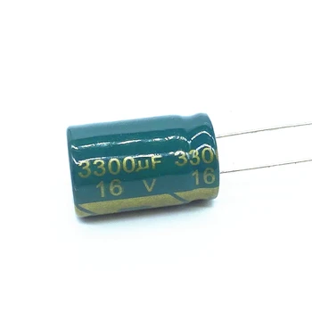 6 шт./лот 3300uf16V Низкий ESR/ Импеданс высокочастотный алюминиевый электролитический конденсатор размером 13 *20 16V 3300uf 20%
