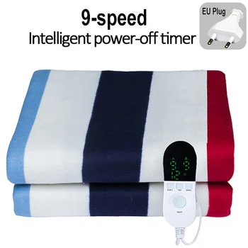 9-Скоростное электрическое одеяло с толстым обогревателем, одеяло с подогревом для одного / двойного тела, интеллектуальный таймер отключения, электрическое нагревательное одеяло