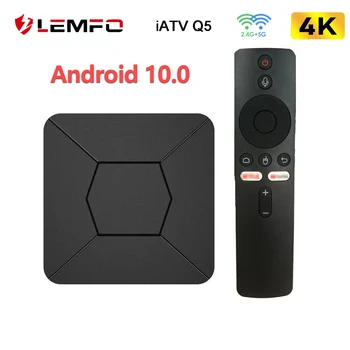 LEMFO IATV Q5 Smart TV Box Android 10 4K Двойной WIFI медиаплеер Allwinner H316 телеприставка 2 ГБ 8 ГБ HDR10 2,4 Г 5 ГГЦ WIFI