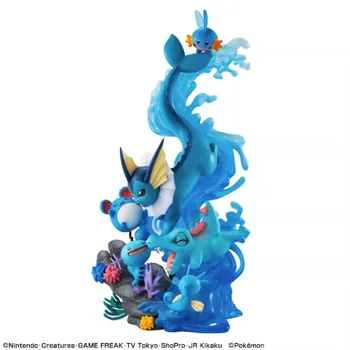 MegaHouse G.E.M.EX Pokemon Большая коллекция водных систем Totodile Seeper Marill Mudkip Vaporeon Wooper ПОГРУЖЕНИЕ В BLUE Toys