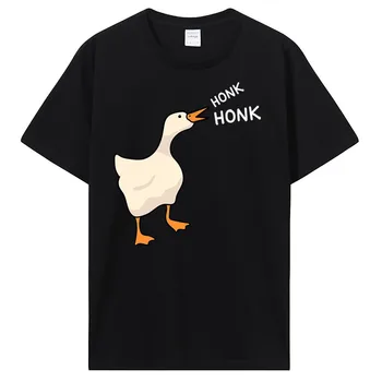 Rengoku Men Untitled Goose Games Забавная Приключенческая футболка Honk Goose Kawaii Футболки Из Чистого Хлопка Harajuku Для Взрослых