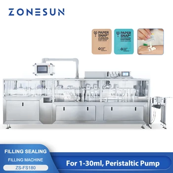 ZONESUN Упаковочная машина для саше на кнопках, машина для наполнения и запечатывания одноразовых порционных упаковок ZS-FS180