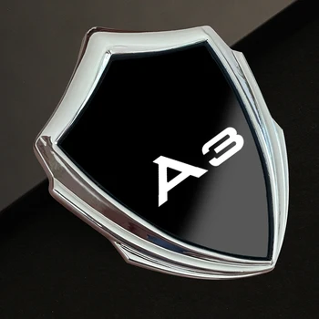 Автомобильная наклейка с эмблемой в 3D стиле, наклейка для отделки кузова автомобиля, наклейка на значок, аксессуары для интерьера, металлическая автомобильная наклейка для Audi A5 A6 A7