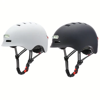 Велосипедный шлем MTB со световым предупреждением Дорожный велосипед Мотоцикл Скутер Защитный шлем с 12 Вентиляционными отверстиями Велосипедный шлем Аксессуары для велосипедов