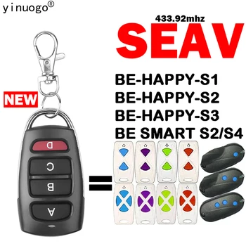 Для SEAV BE HAPPY S2 S1 S3 SMART S2/S4 Пульт Дистанционного Управления Открыванием Гаражных Ворот 4 Кнопки Дубликатор 433,92 МГц Фиксированный Код SEAV BESMART
