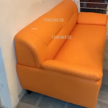 Европейский кожаный диван, дизайнерские диваны для гостиной, Современная минималистичная мебель для двухместного дивана, Офисный диван на Балконе, кресло F