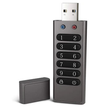 Защищенный USB-накопитель, Volkcam 32 ГБ Зашифрованный USB-накопитель Аппаратный Пароль Карта памяти с клавиатурой U-диск Флэш-памяти