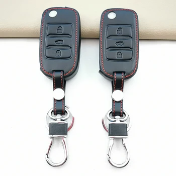 Кожаный автомобильный дистанционный ключ с полным покрытием для Changan CS75 Eado CS35 Raeton CS15 V3 V5 V7 Аксессуары для автомобильных ключей