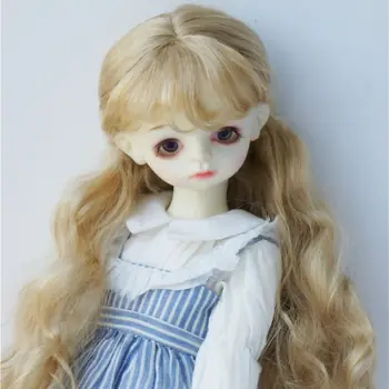 Кудрявый длинный парик для 1/3 1/4 1/6 кукол BJD Blythe, Имитирующий Парик из мохера, Аксессуары для кукольных волос ручной работы