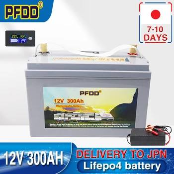 Литий-железо-фосфатный аккумулятор Lifepo4 12V 300AH Встроенный BMS 4000 Циклов Для Замены Большей части резервного источника питания Домашнего хранилища энергии
