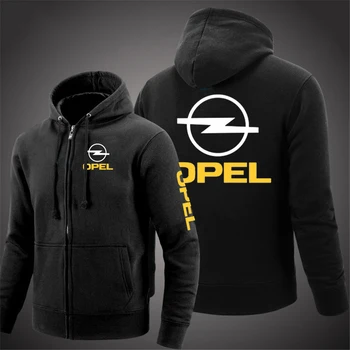 Логотип OPEL 2023, Досуг с капюшоном, Весна-осень, Досуг, Удобная толстовка на молнии, мужские пальто, уличная куртка с длинным рукавом.