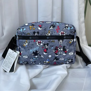 Милая сумка-леспортсак Женская тканевая сумка Totoro, модная нейлоновая маленькая квадратная сумка с принтом под паром, сумка через плечо, сумка через плечо 2434