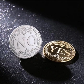Монета диаметром 2шт 40 мм, ДА или НЕТ, принимайте решение, памятный значок с двусторонним тиснением, коллекция, коллекционируйте монеты, шарм