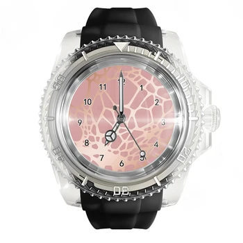 Новые модные прозрачные силиконовые Черные часы с геометрическим рисунком Мужские и женские кварцевые спортивные наручные часы