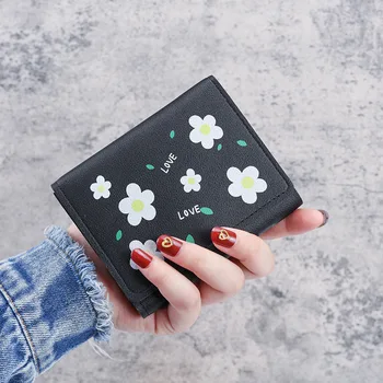 Новый кошелек с принтом, Женский короткий стиль, Японско-Корейская версия, кошелек Lady Zero, Маленький зажим для денег, держатель для карт