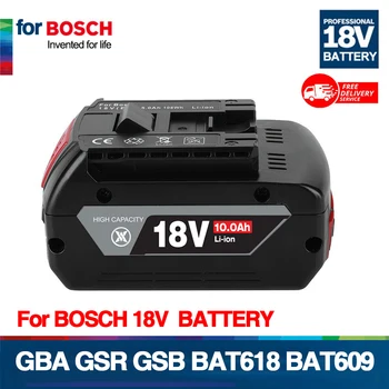 НОВЫЙ литий-ионный аккумулятор 18 В 10Ач для резервного копирования электроинструмента Bosch 18 В, 6000 мАч, портативная сменная индикаторная лампа BAT609