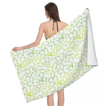 Пляжные полотенца с цветочным рисунком, полотенца для бассейна, пляжные полотенца из микрофибры без крупного песка, быстросохнущие легкие банные полотенца для плавания