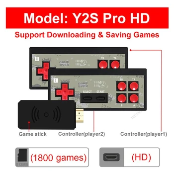 Портативная игровая консоль FD 600, совместимая с HD HDMI Игровая консоль, Игровая приставка для видеоигр 1800, подключи и играй