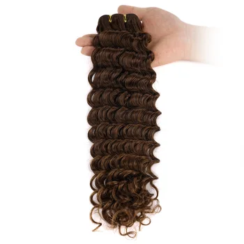Пучки глубоких волн, 100% Человеческие Волосы, 16-28-Дюймовые Натуральные Волосы, Вьющиеся Пучки, Бразильское Плетение, Наращивание Человеческих Волос.