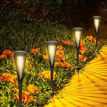 Садовые фонари Светодиодные лампы для наружных дорожек на солнечных батареях, водонепроницаемые дорожные фонари, Украшение ландшафта для сада, патио, газона, дорожки