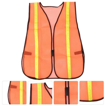 Светоотражающие жилеты, одежда с повышенной видимостью, предупреждающая о дорожном движении, защитная сетчатая ткань