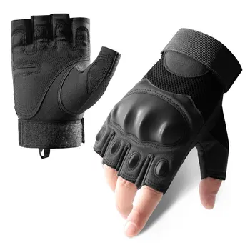 Тактические армейские военные перчатки на полпальца Мужские Женские спортивные перчатки для стрельбы на открытом воздухе Противоскользящие охотничьи походные перчатки без пальцев