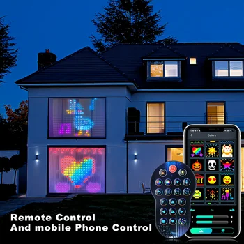Текст рисунка Bluetooth DIY Светодиодные Гирлянды для занавесок, программируемые смарт-пиксели, Неоновая Вывеска RGBIC, Свадебное украшение